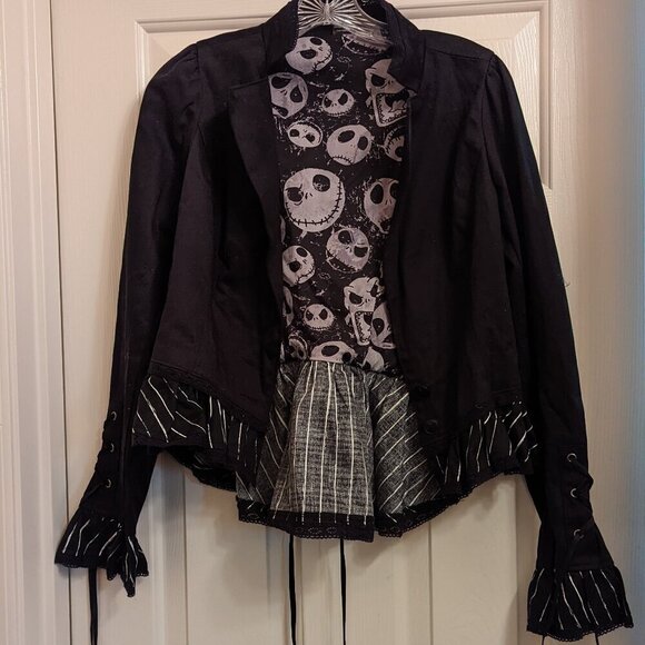 Hot Topic Jackets & Blazers - NWOT Jack Skellington Hot Topic Disney Jacket Laces Nightmare Before Christmas M